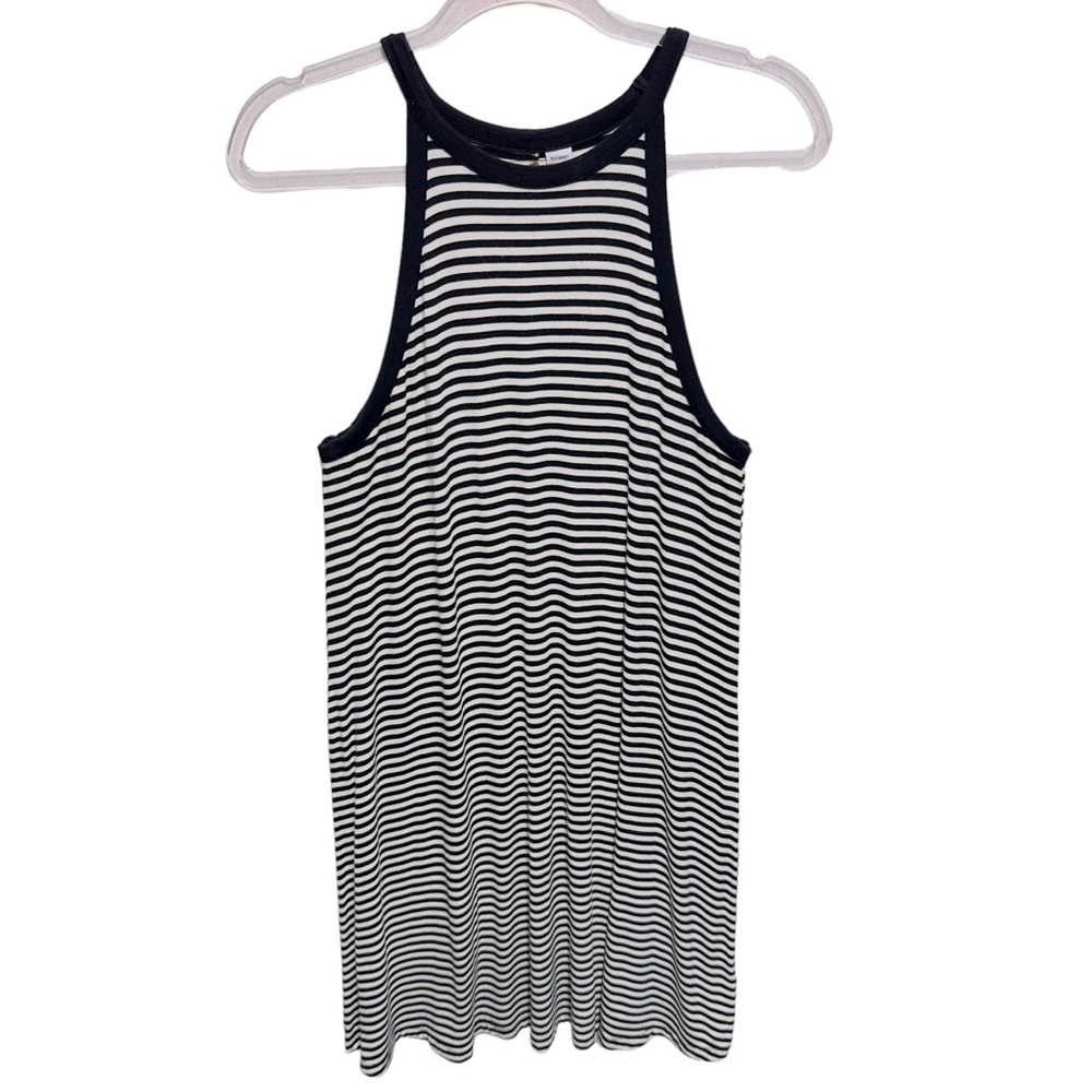 Rayon Knit Halter Nautical Americana Striped Mini Baby Tee Dress Sundress